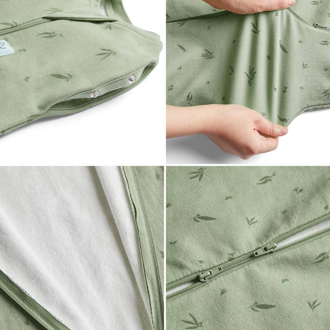 ergoPouch Organic All Year Cocoon Swaddle Sleeping Bag - 1 Tog - Blue Dragonflies - Image 8