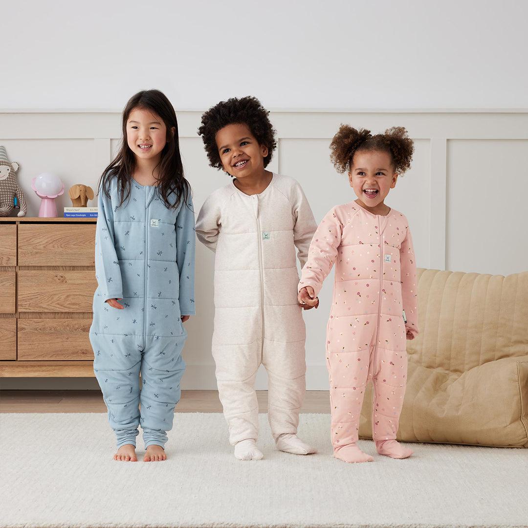 ergoPouch - Organic Winter Long Sleeved Sleep Onesie - 2.5 TOG - Blue Dragonflies - Image 5