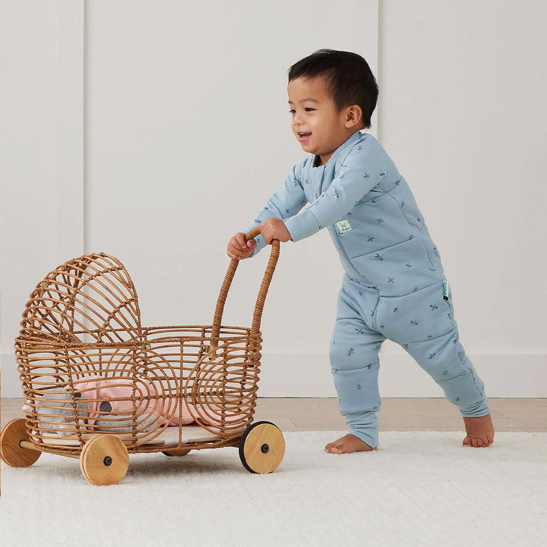 ergoPouch - Organic Winter Long Sleeved Sleep Onesie - 3.5 TOG - Blue Dragonflies - Image 2