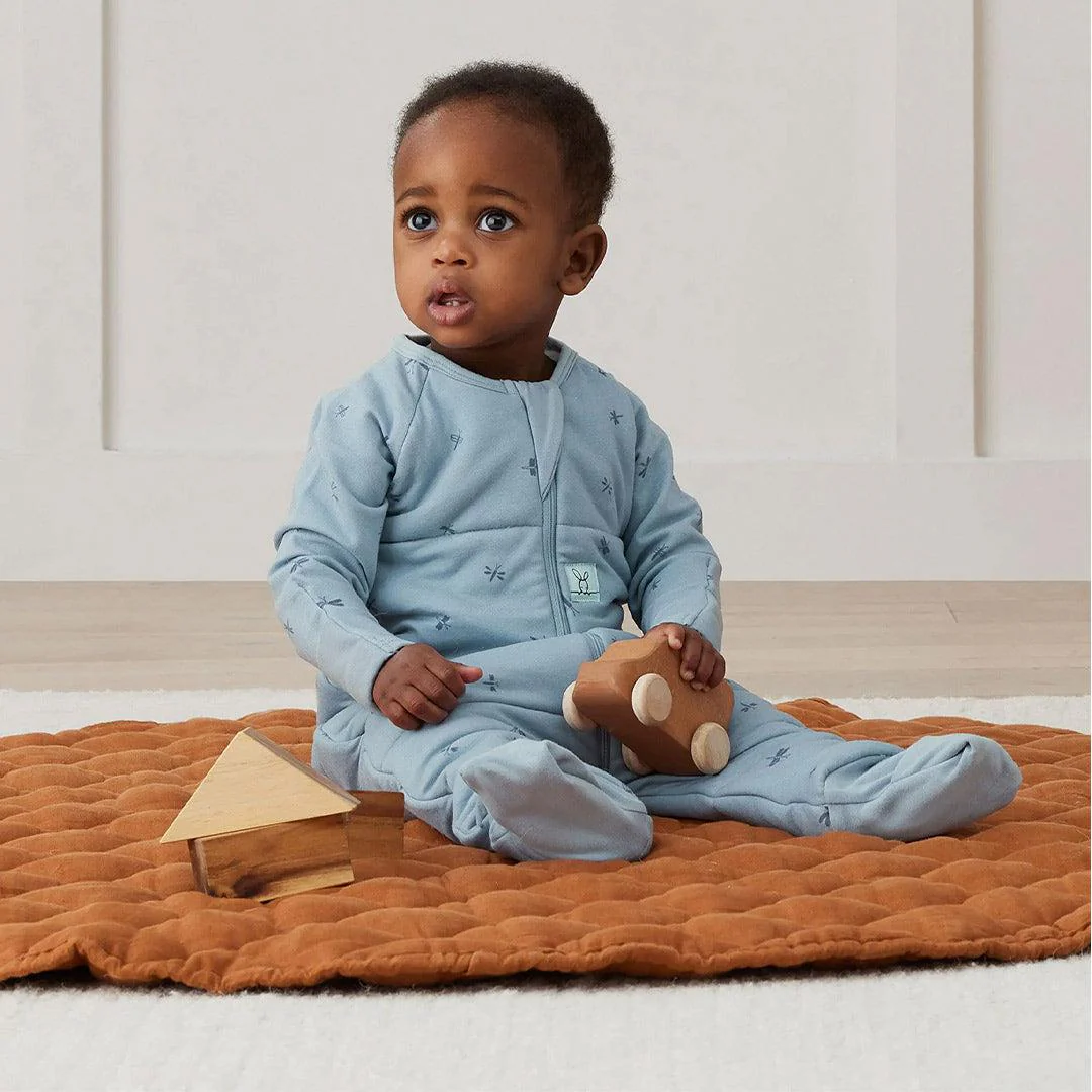 ergoPouch - Organic Winter Long Sleeved Sleep Onesie - 3.5 TOG - Blue Dragonflies - Image 4