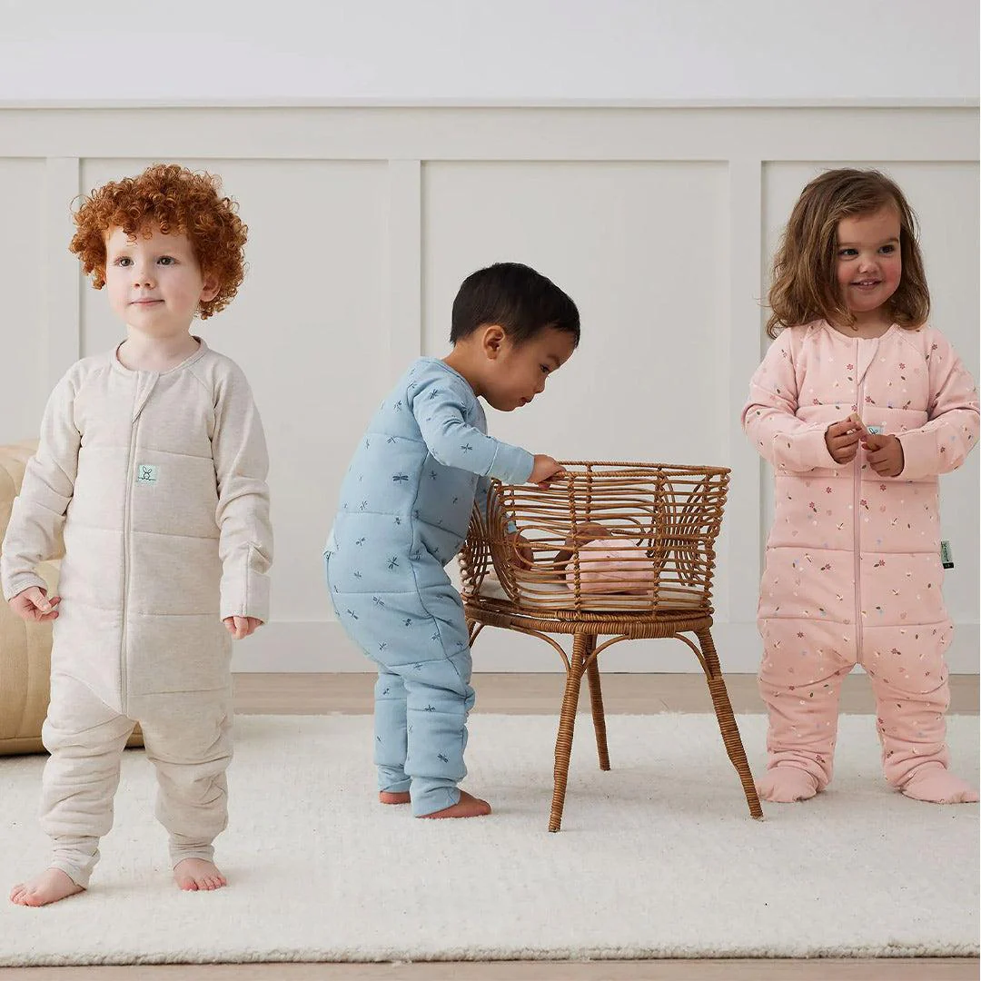 ergoPouch - Organic Winter Long Sleeved Sleep Onesie - 3.5 TOG - Blue Dragonflies - Image 5