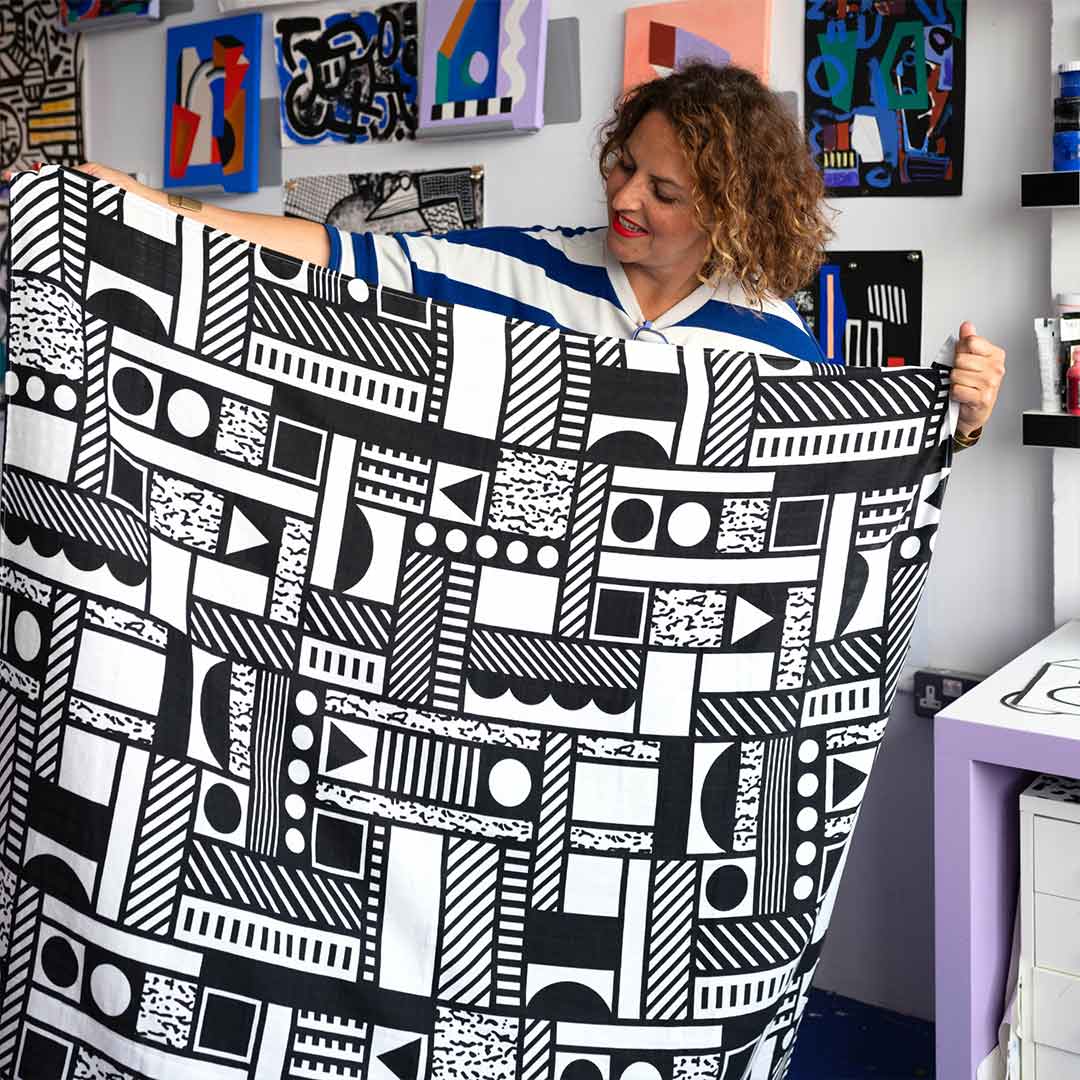 Etta Loves XL Mono Muslin - Black + White - Image 2
