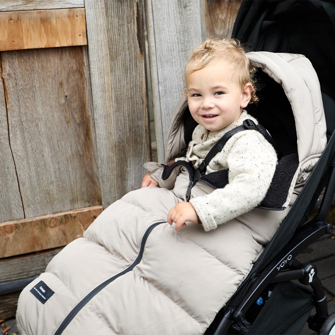 Finnson Alma Eco Universal Pram Footmuff  - Taupe - Image 2