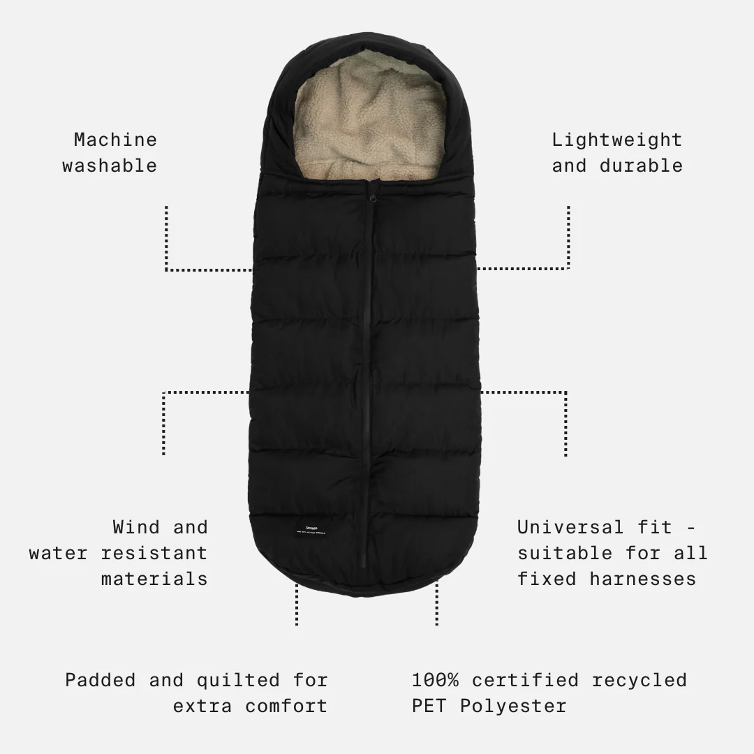 Finnson Alma Eco Universal Pram Footmuff  - Taupe - Image 3