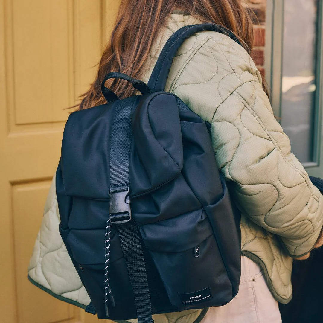 Finnson Elise Eco Changing Backpack & Changing Mat - Black - Image 2