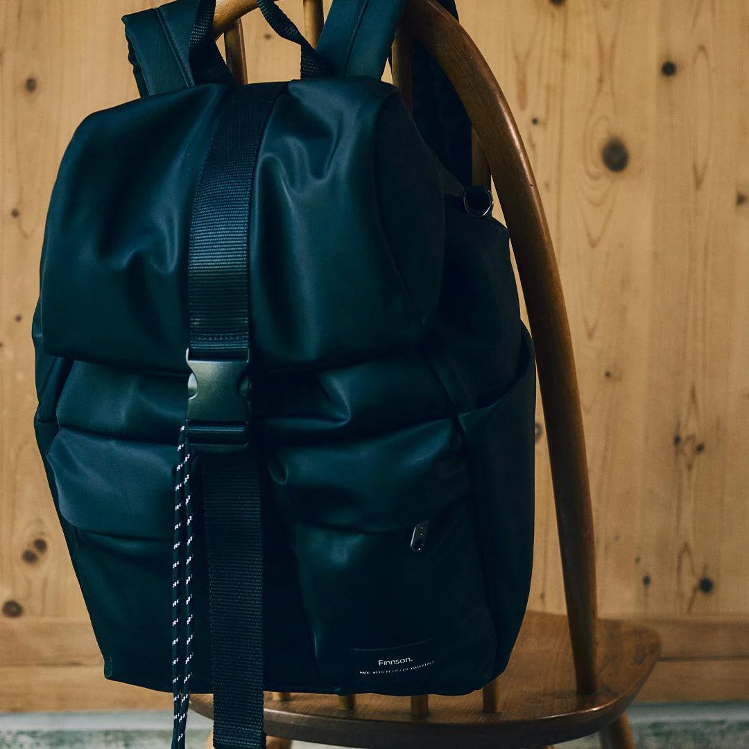 Finnson Elise Eco Changing Backpack & Changing Mat - Black - Image 3