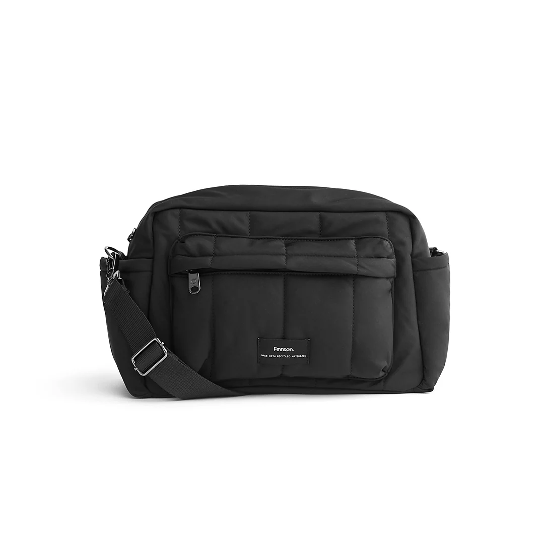 Finnson Freya Compact Changing Bag + Oversized Stroller Organiser - Black - Image 9