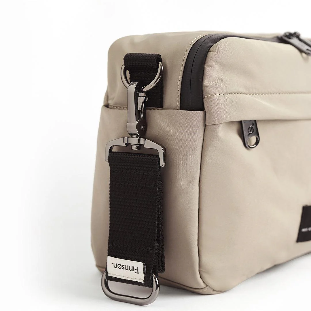 Finnson Frida Eco Stroller Organiser with Stroller Clips  - Taupe - Image 7