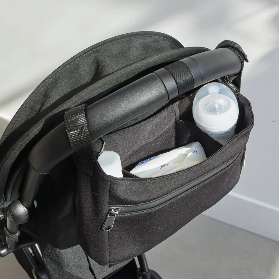 Finnson Odin Eco Stroller Organiser with Built in Stroller Clips - Black - Image 2