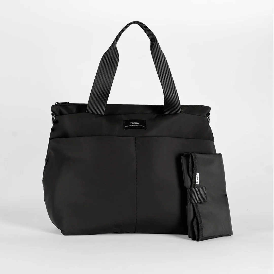 Finnson Sigrid Eco Changing Tote Bag - Black