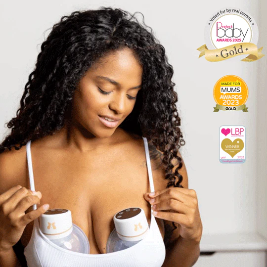 Fraupow Double Wearable Hands-Free Breast Pump - White - Image 2