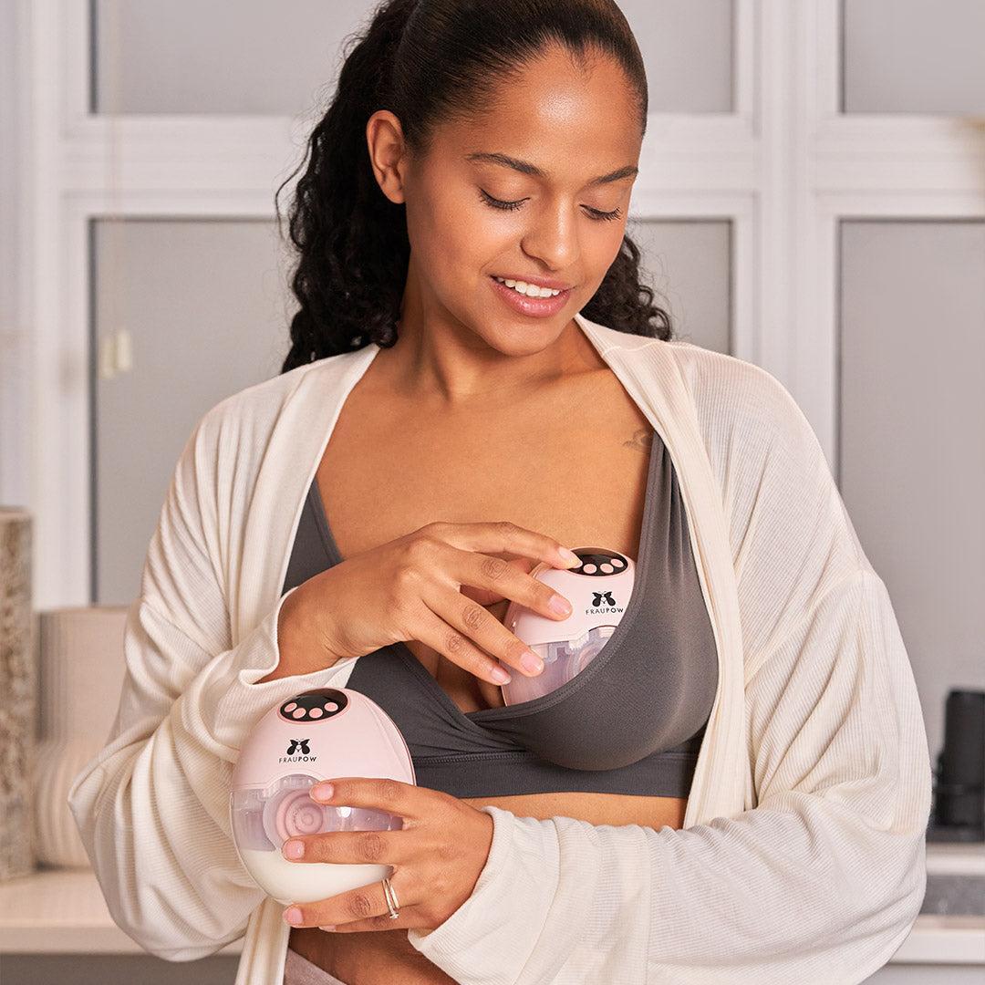 Fraupow Viva Pro Wearable Hands-Free Breast Pump - Pink - Image 10