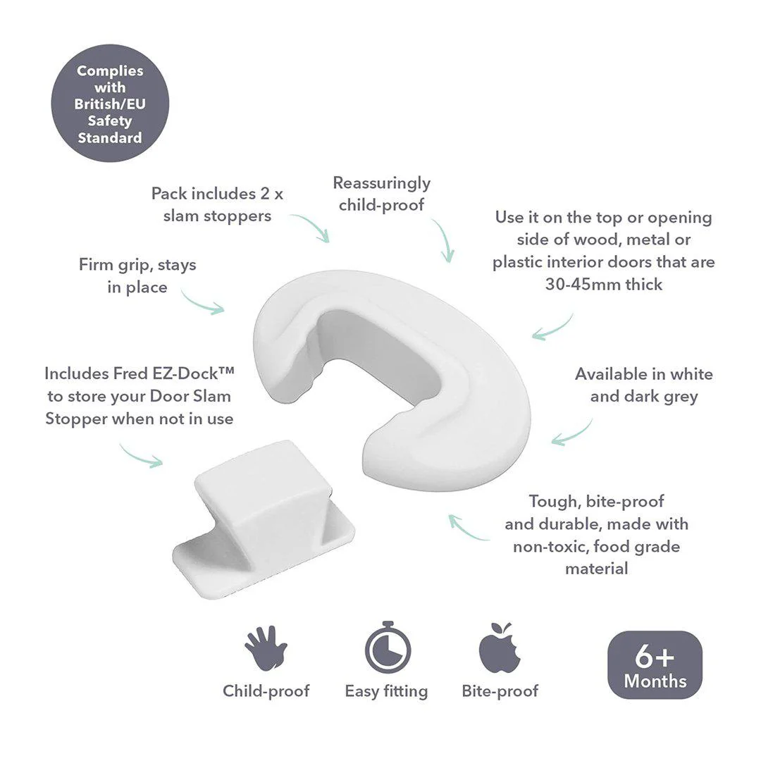 Fred Door Slam Stoppers - Pure White V2 - 2 Pack - Image 5