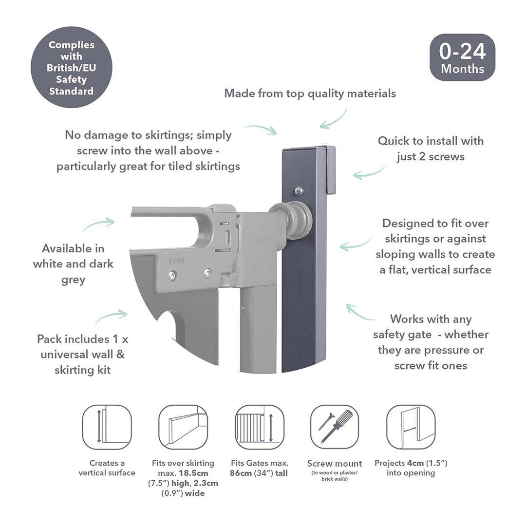 Fred Universal Wall + Skirting Kit - Dark Grey - Image 4