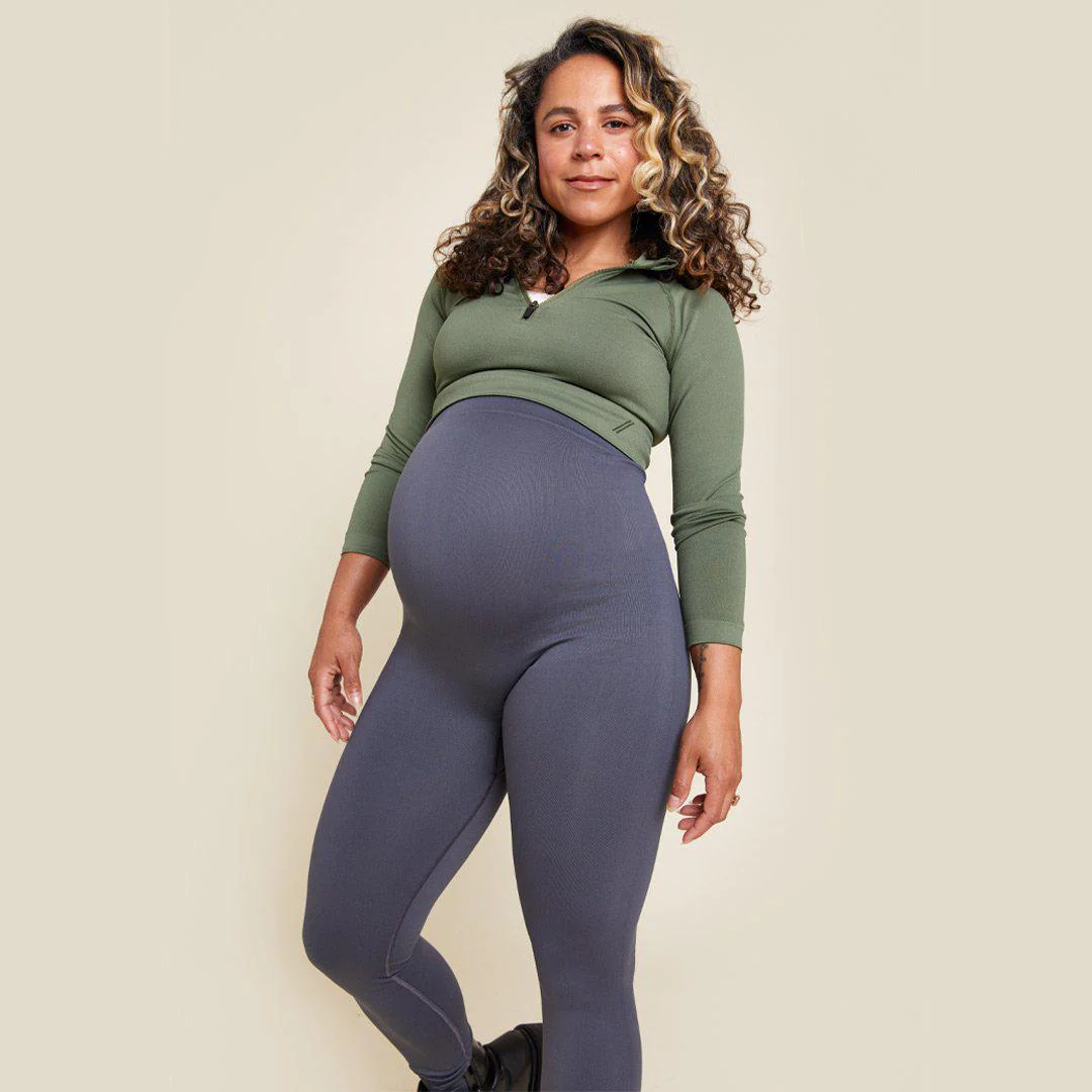 Freerider Co. Maternity Bump Support Leggings - Charcoal - Image 3