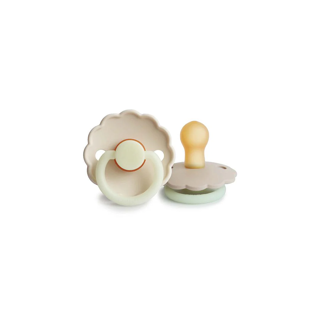 FRIGG Daisy Latex Pacifier - Cream Night - 2 Pack - Image 5