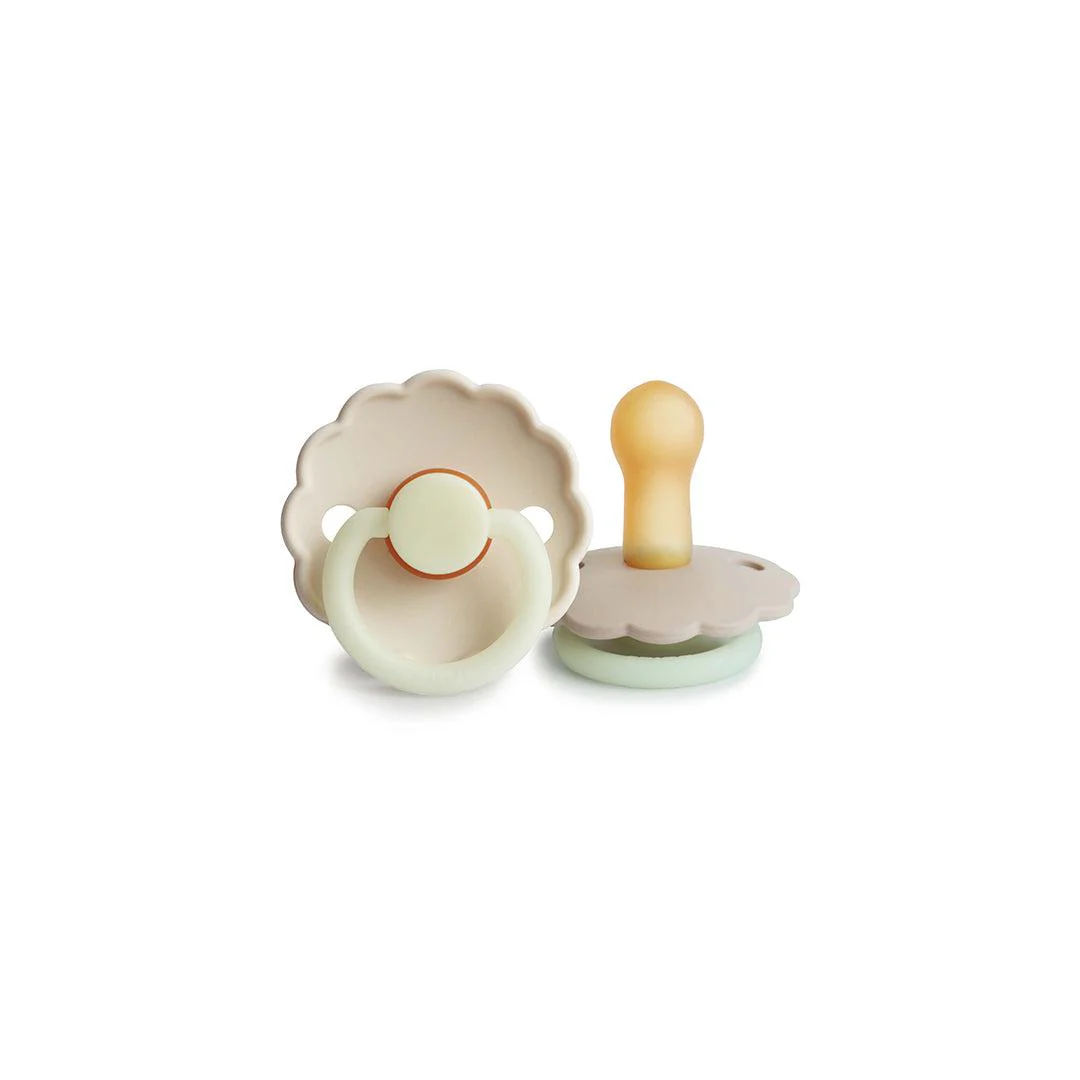 FRIGG Daisy Latex Pacifier - Cream Night - 2 Pack - Image 6