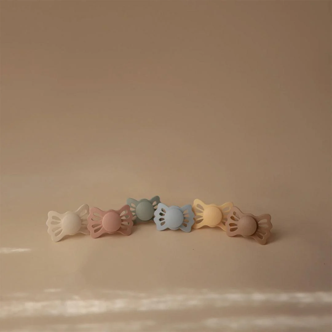 FRIGG Lucky Symmetrical Silicone Pacifier - 2 Pack - Honey Gold/Cream - Image 4