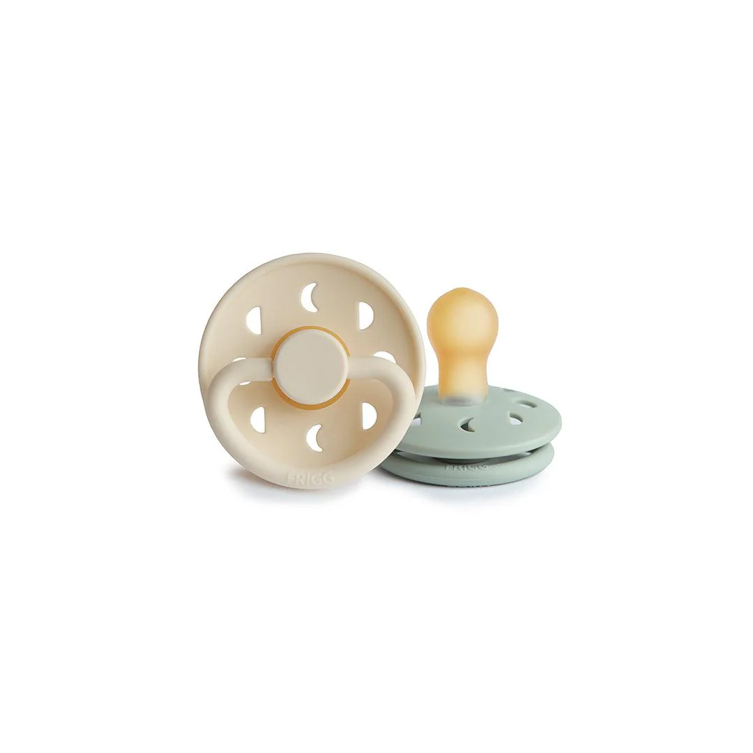 FRIGG Moon Phase Latex Pacifier - 2 Pack - Cream - Sage - Image 6