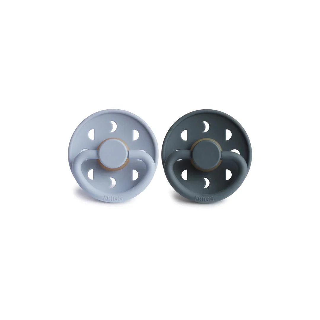 FRIGG Moon Phase Latex Pacifier - 2 Pack - Pack Powder Blue - Slate