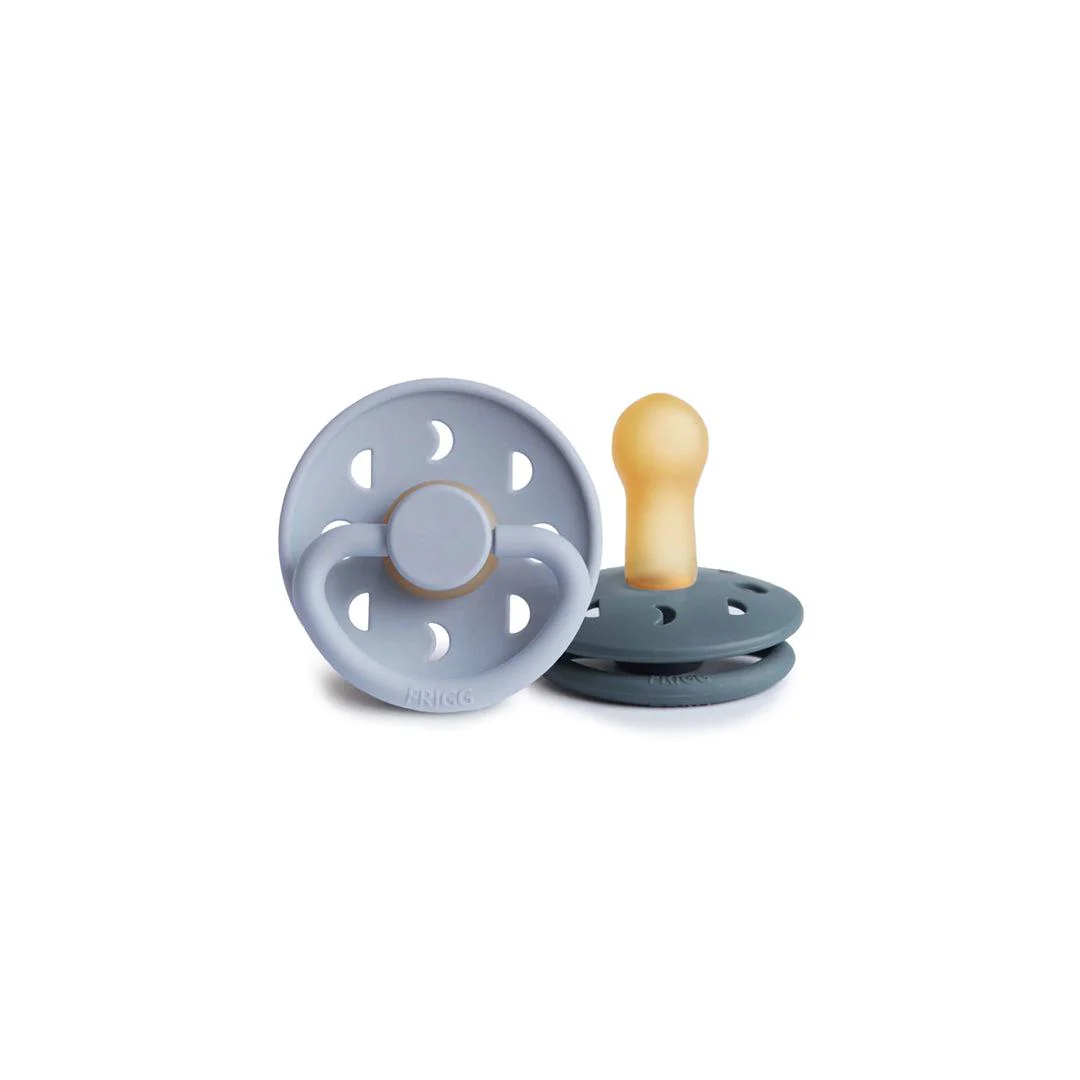 FRIGG Moon Phase Latex Pacifier - 2 Pack - Pack Powder Blue - Slate - Image 6