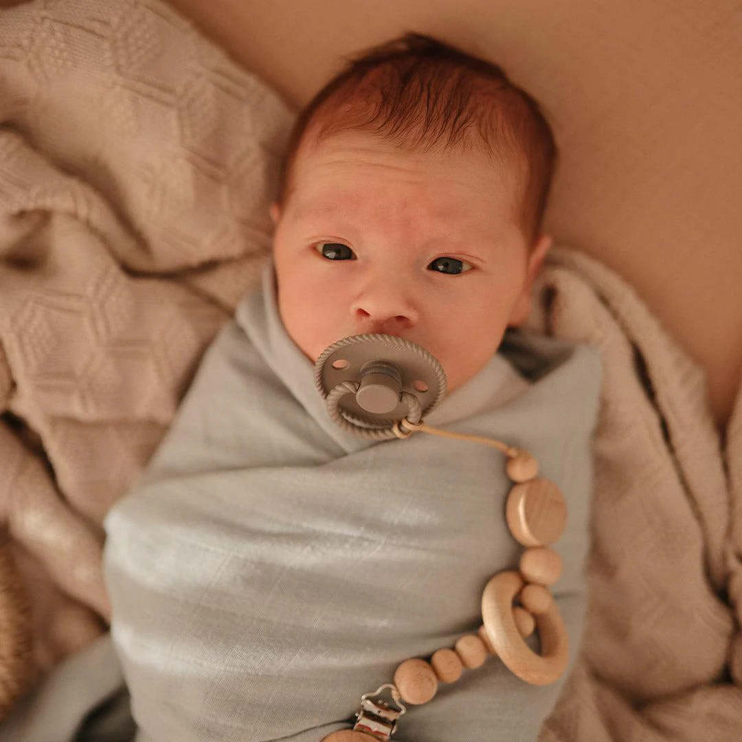 FRIGG Rope Silicone Pacifier - 2 Pack - Cream - Croissant - Image 3