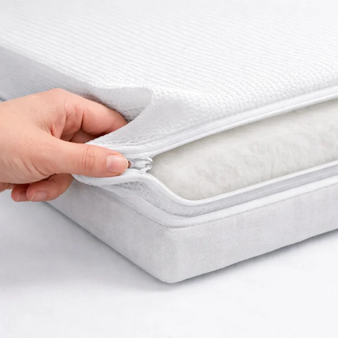 Gaia Baby Dual Fibre Cot Bed Eos Mattress (140 x 70cm) - White - Image 2