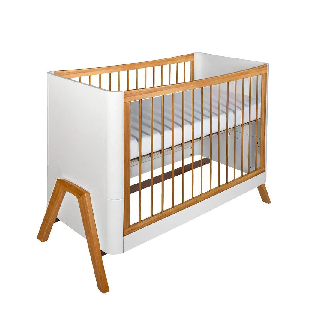 Gaia Baby Hera Cot Bed 'Studio Edit' - White / Oak - Image 12