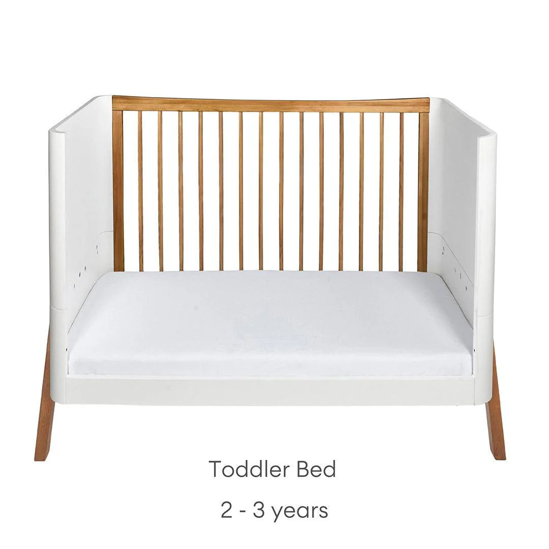 Gaia Baby Hera 'Studio Edit" Two Piece Set (Cot & Dresser) - White / Oak - Image 8