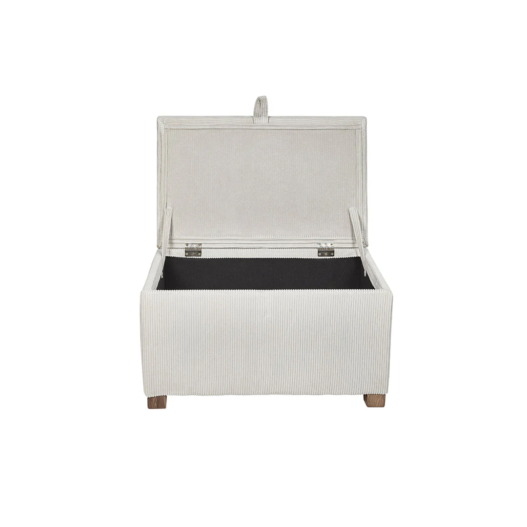 Gaia Baby Serena Footstool - Ecru Corduroy - Image 2