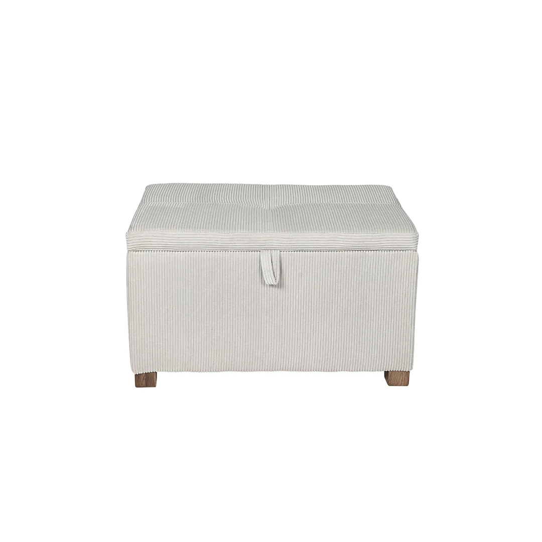 Gaia Baby Serena Footstool - Ecru Corduroy - Image 3