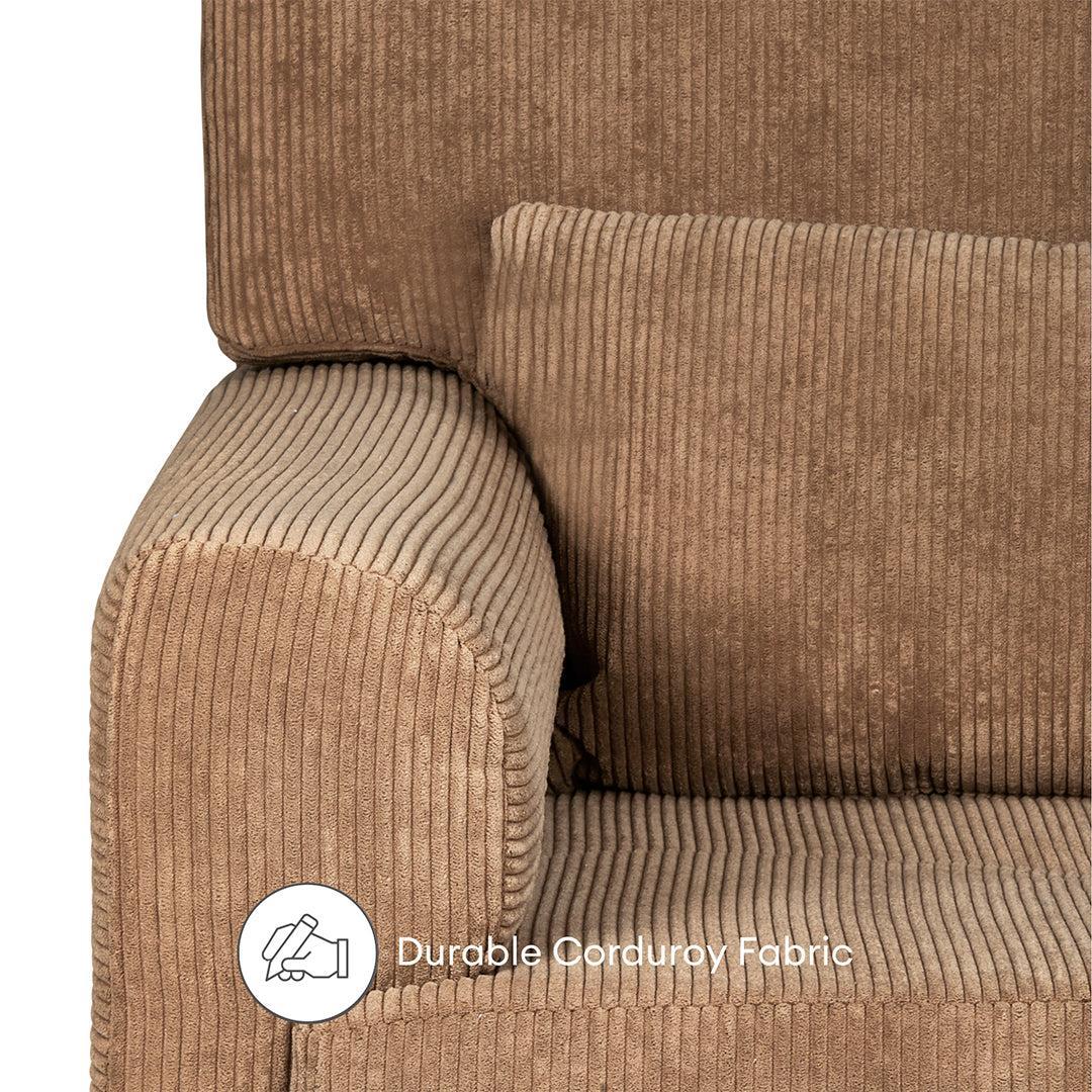 Gaia Baby Serena Rocking & Feeding Chair - Caramel Corduroy - Image 5