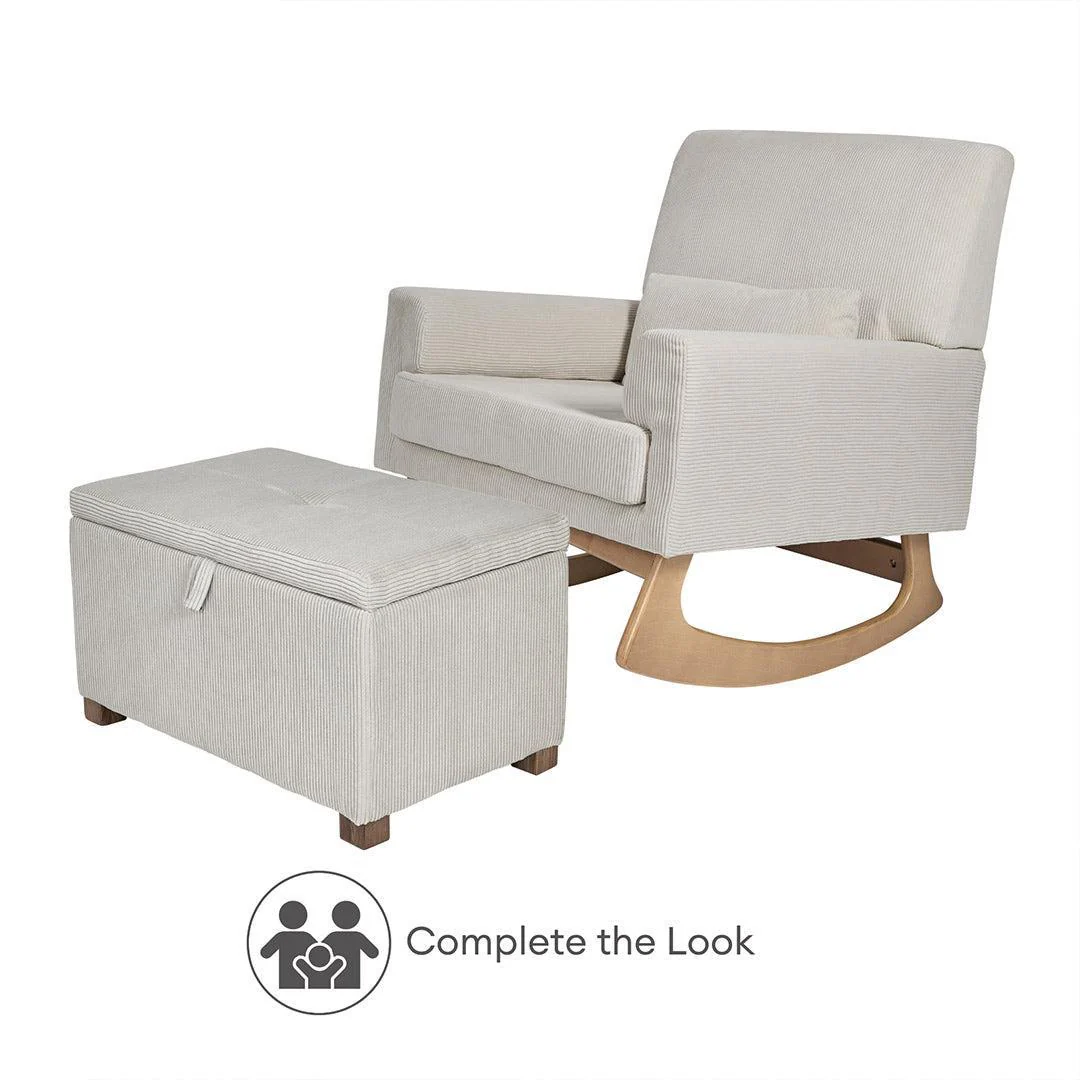 Gaia Baby Serena Rocking & Feeding Chair - Ecru Corduroy - Image 5