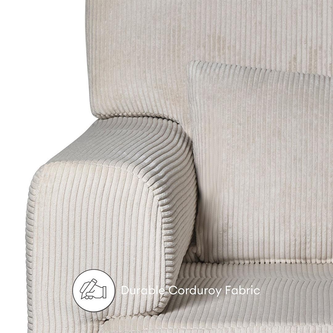 Gaia Baby Serena Rocking & Feeding Chair - Ecru Corduroy - Image 9