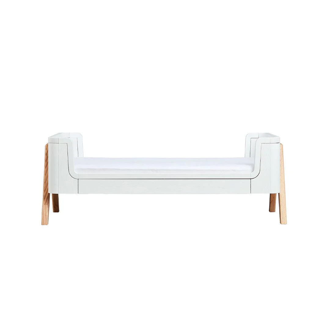 Gaia Baby Hera Cot Bed + Bedside Crib Two Piece Bundle - Scandi-White + Natural - Image 16