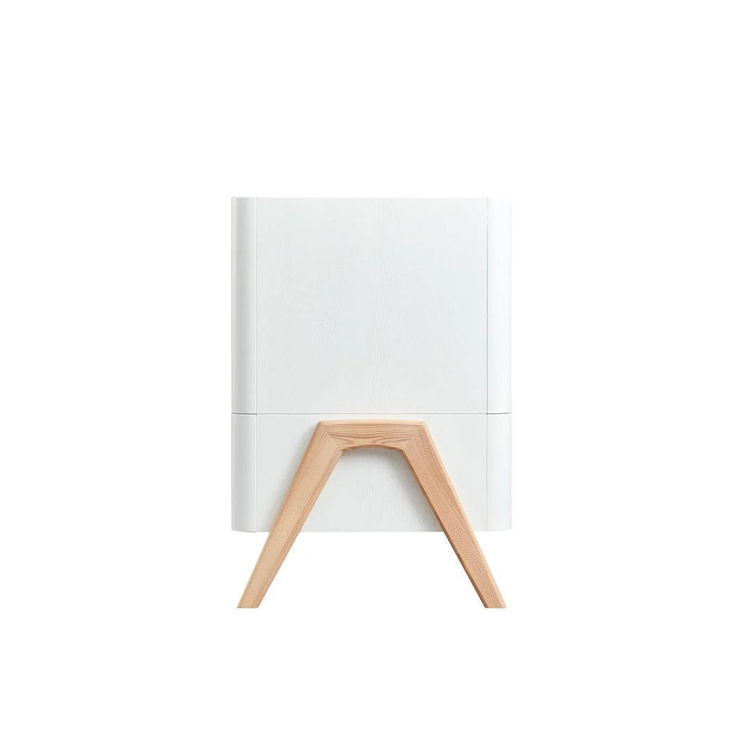Gaia Baby Hera Cot Bed + Bedside Crib Two Piece Bundle - Scandi-White + Natural - Image 17