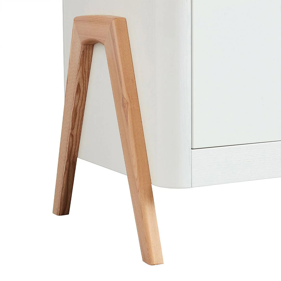 Gaia Baby Hera Cot Bed + Dresser Two Piece Bundle - 	Scandi-White + Natural - Image 18