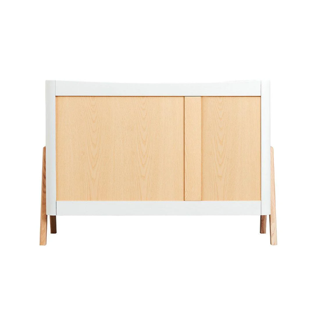 Gaia Baby Hera Cot Bed + Dresser Two Piece Bundle - 	Scandi-White + Natural - Image 19
