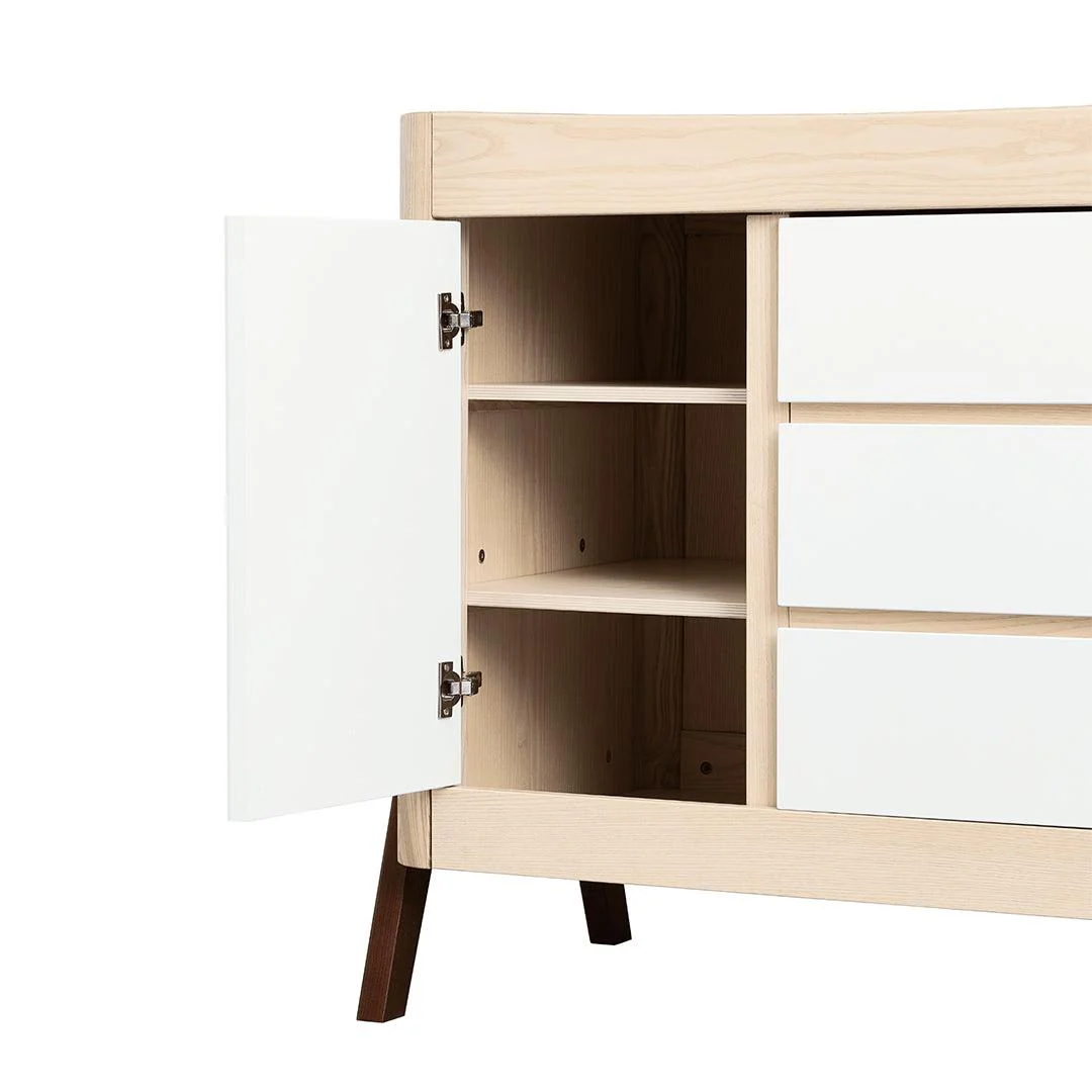 Gaia Baby Hera Cot Bed + Dresser + Wardrobe Three Piece Bundle - Natural + Walnut - Image 13
