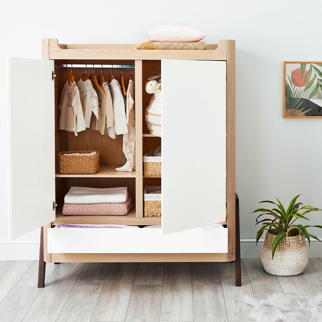 Gaia Hera Wardrobe - Natural + Walnut - Image 3