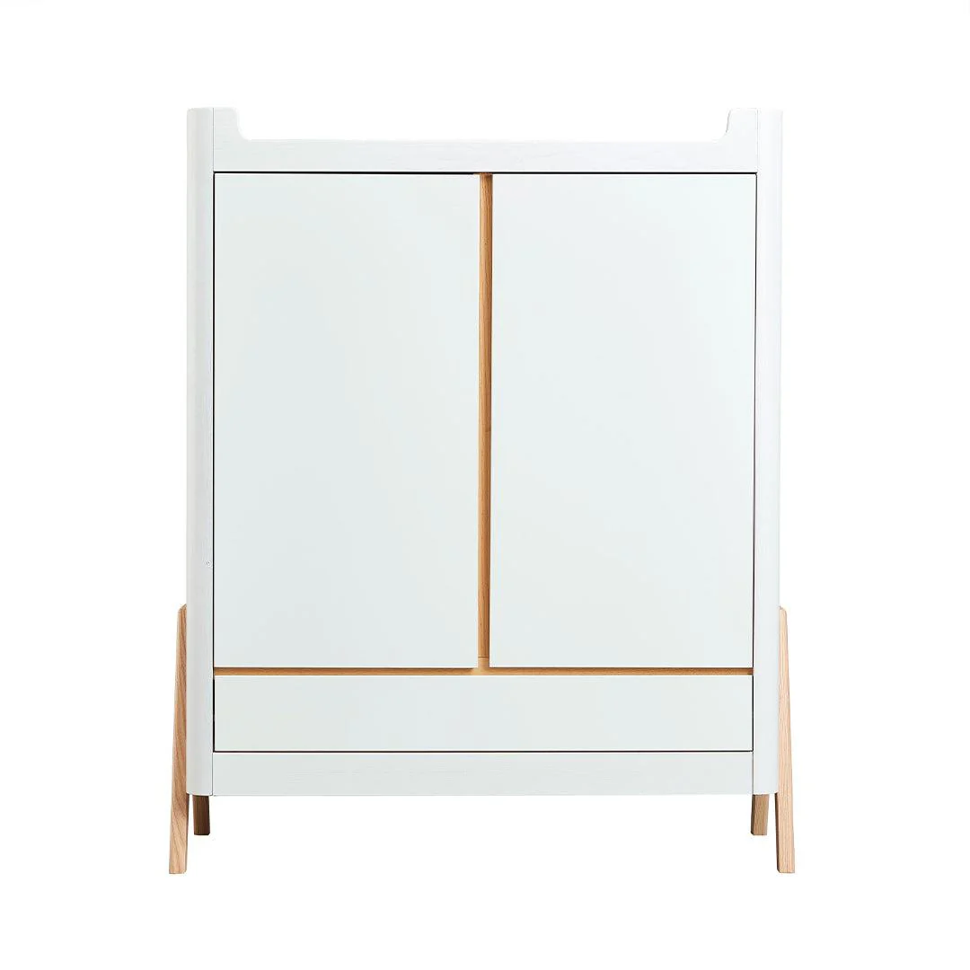 Gaia Baby Hera Cot Bed + Dresser + Wardrobe Three Piece Bundle - Scandi-White + Natural - Image 22