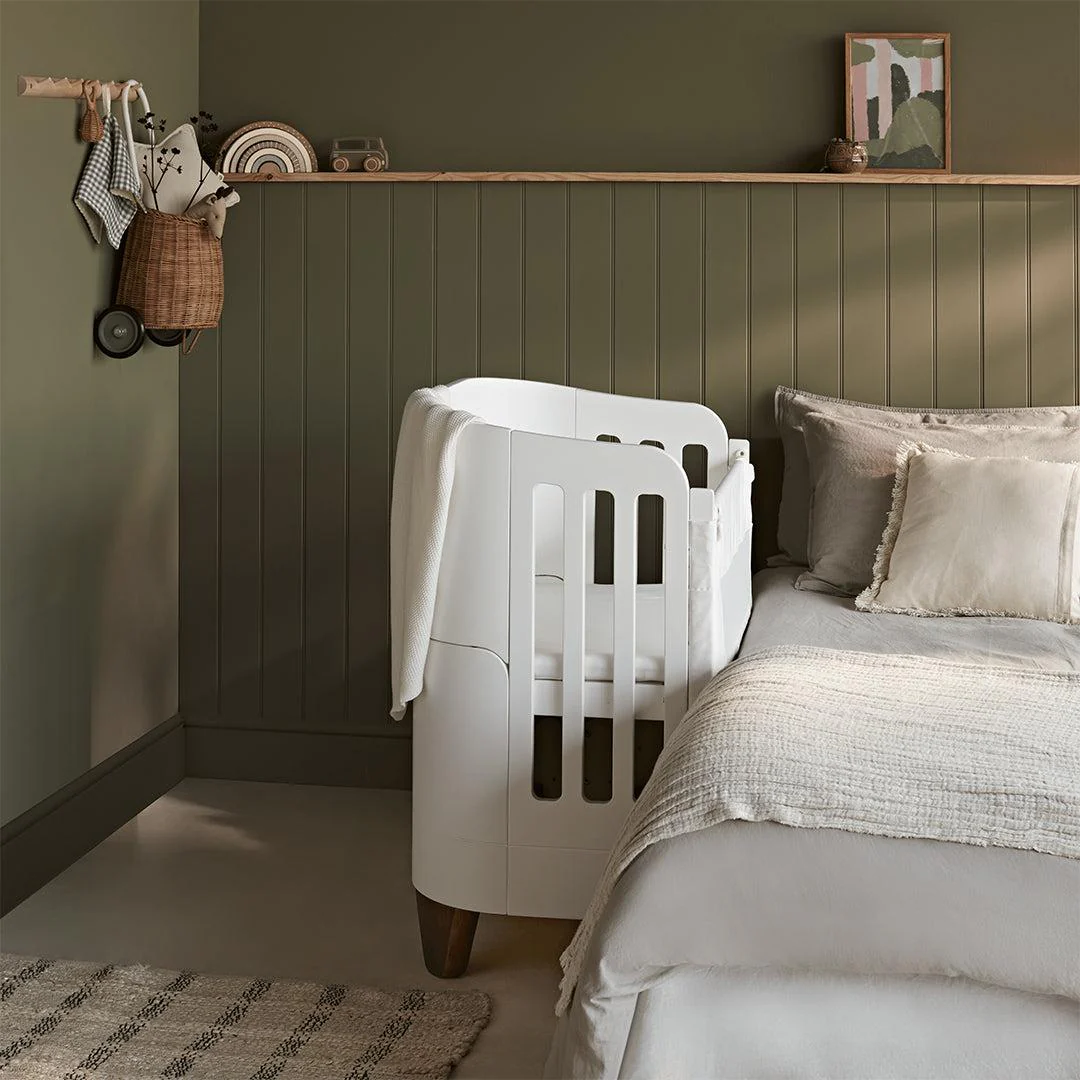 Gaia Baby Serena Bedside Crib Add-On - White - Image 4