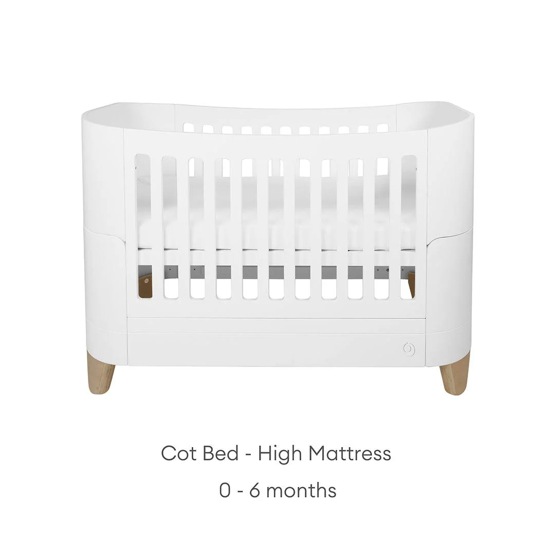 Gaia Baby Serena Mini Cot Bed Extension - White - Image 3