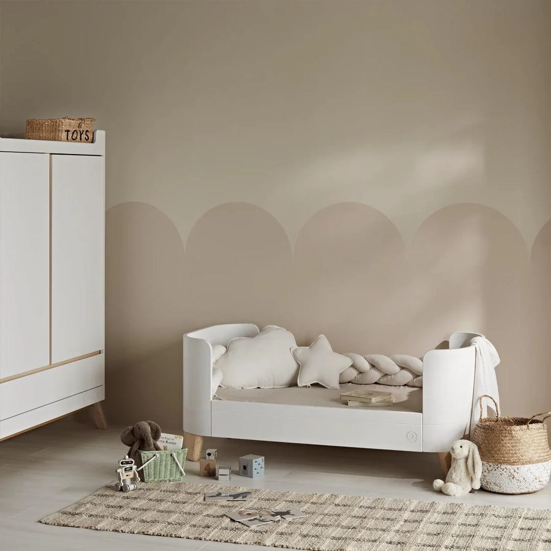 Gaia Baby Serena Cot Bed & Dresser Set - White / Walnut - Image 4