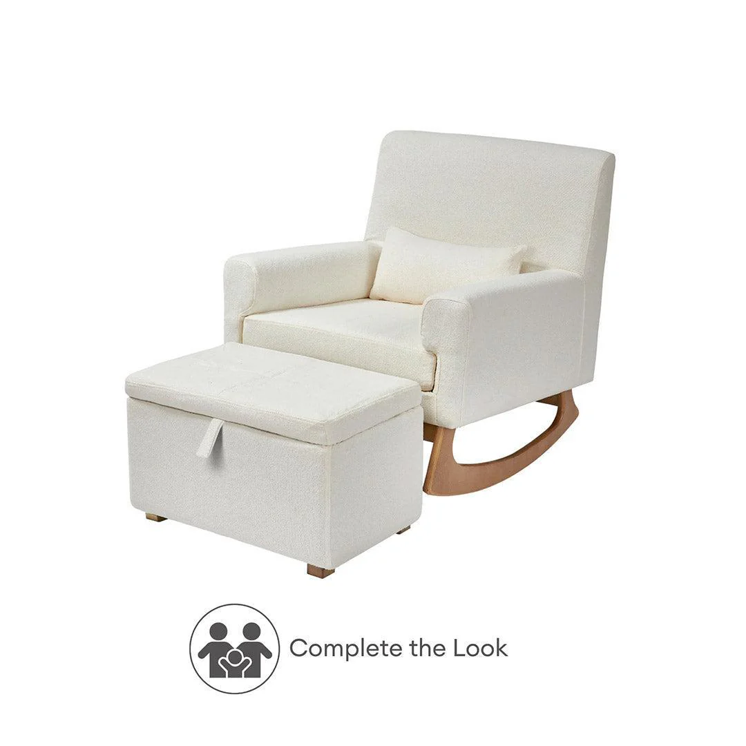 Gaia Baby Serena Rocking & Feeding Chair - Chalk Bouclé - Image 3