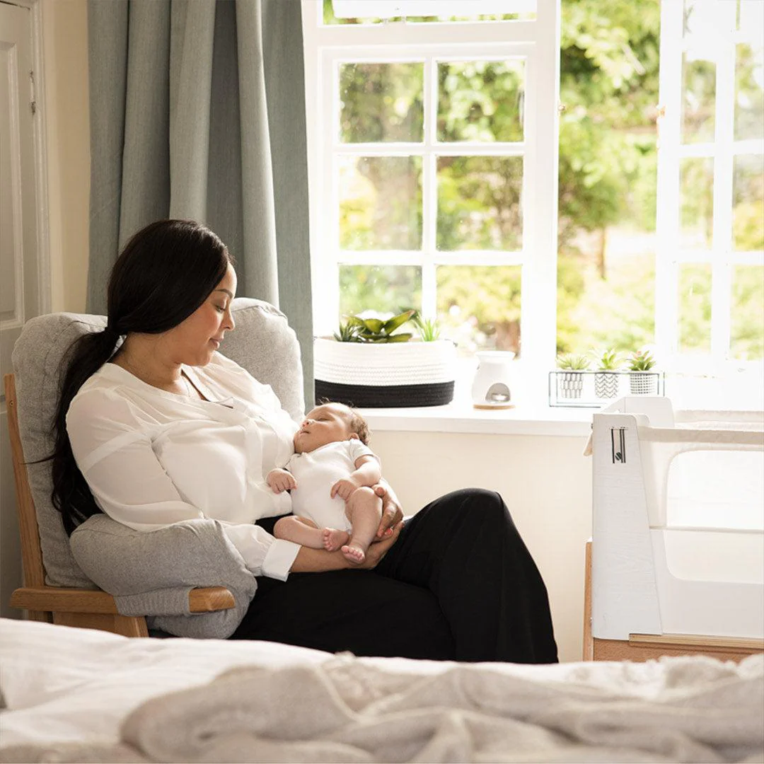 Gaia Hera Bedside Crib² - Scandi White/Natural - Image 3