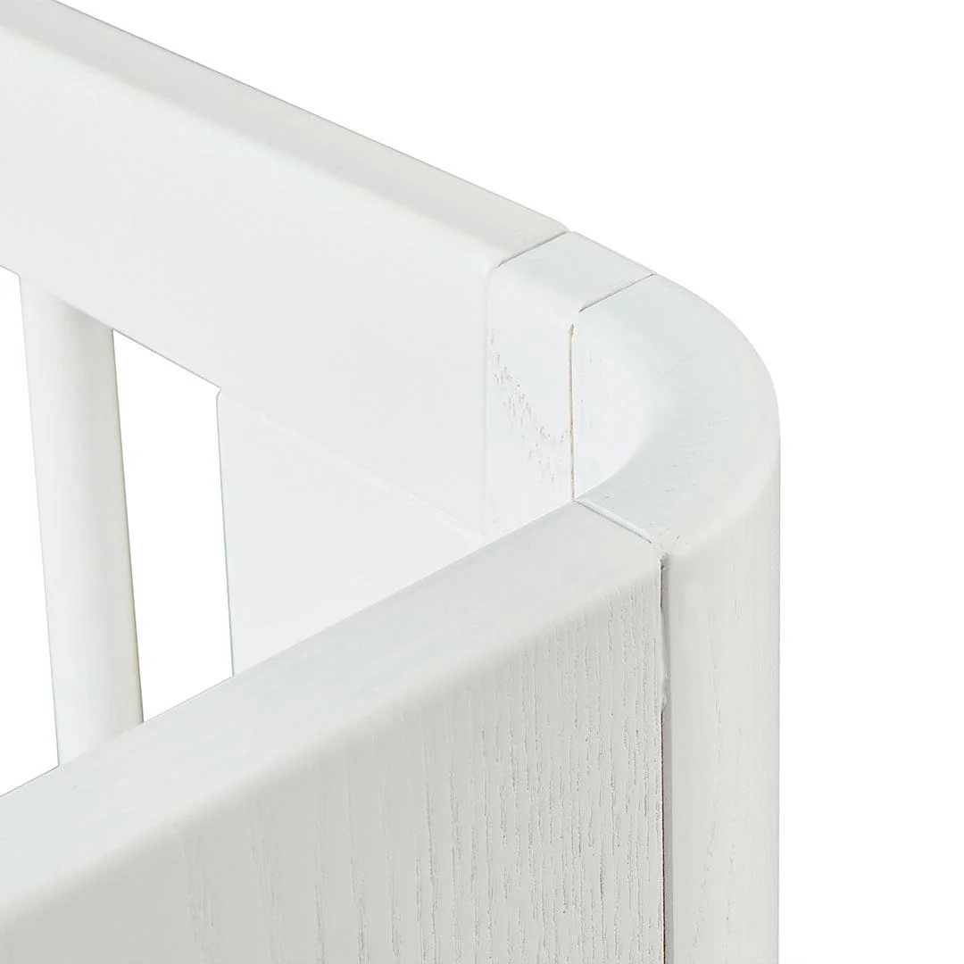 Gaia Hera Complete Sleep Cot Bed - Scandi-White + Natural - Image 10