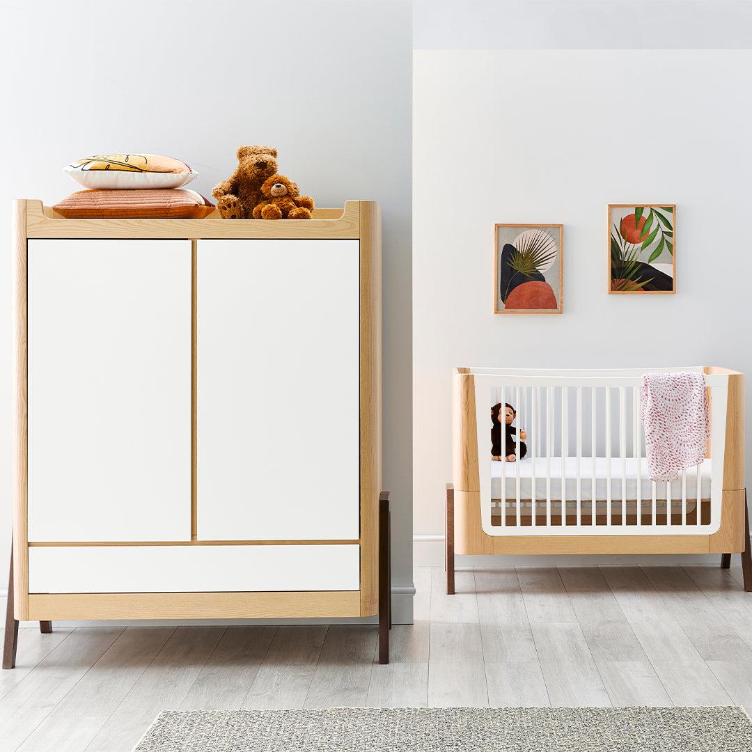 Gaia Hera Wardrobe - Natural + Walnut - Image 4