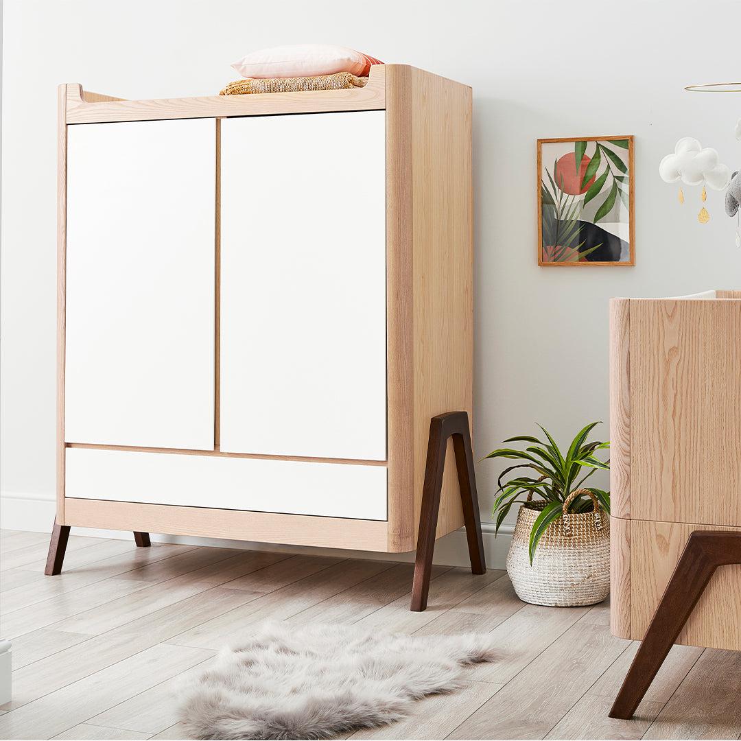 Gaia Hera Wardrobe - Natural + Walnut - Image 5