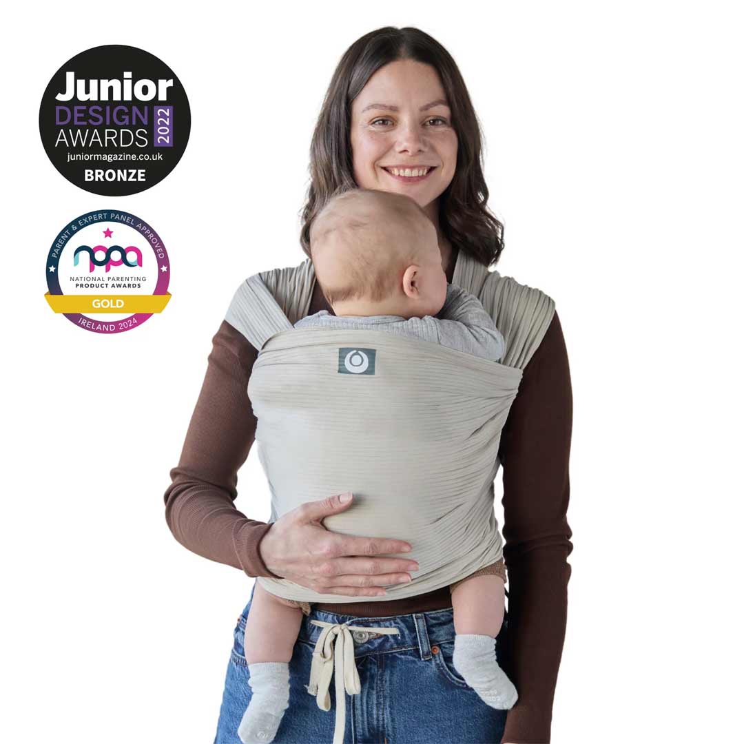 Gaia Stretchy Baby Wrap Carrier - Organic Cotton - Ecru - Image 8